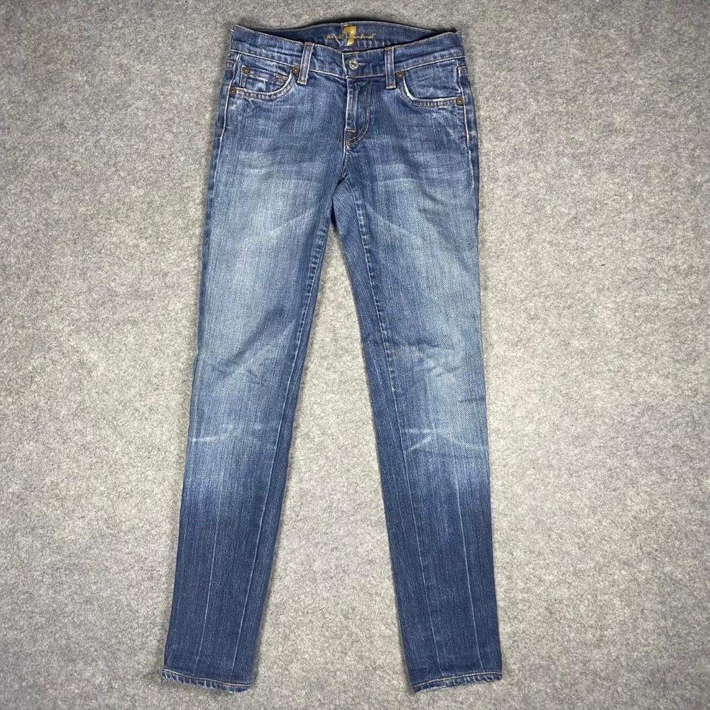 Seven For All Mankind Style 076080U080U Mid‎ Rise Skinny Jeans Women Size 26x28